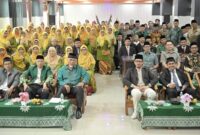 Gubernur Sumbar Mahyeldi menghadiri pengukuhan PD Muhammadiyah dan PD Aisyiyah Bukittinggi periode 2023-2027 di Aula UM Sumbar Bukittinggi, Sabtu, (26/8/2023). (adpsb)