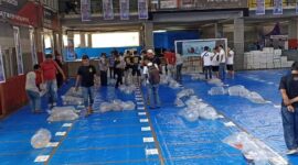 Suasana kontes ikan koi di G-Sport Center, Kota Padang pada 11-13 Agustus 2023. (Diskominfo Padang Panjang)