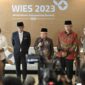 Wapres RI Ma’ruf Amin menjawab pertanyaan wartawan di acara WIES, Jumat (8/9/2023). (adpsb)
