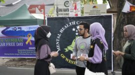 MHCC Sumbar menggelar sosialisasi di halaman kantor Dinas Pemuda dan Olahraga Sumbar, Minggu (10/9/2023).