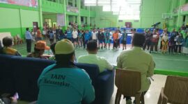 Ratusan atlet mengikuti Kejurprov Tenis Meja di GOR Bancalaweh, Kota Padang Panjang. (Kominfo Padang Panjang)