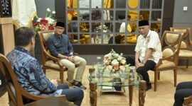 Gubernur Sumbar Mahyeldi Bersama Menparekraf Sandiaga Uno menjamu Duta Besar Turki untuk Indonesia, Talip Kucukcan di Istana Gubernuran Sumbar, Sabtu (9/9/2023). (adpsb)