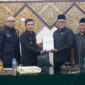 Wakil Wali Kota Padang, Ekos Albar menyampaikan Nota Keuangan Rancangan RAPBD Kota Padang 2024, Senin (11/9/2023). (Prokopim Padang)