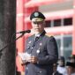 Gubernur Sumbar Mahyeldi Ansharullah memimpin upacara peringatan Harhubnas 2023 Tingkat Sumbar di halaman Kantor Gubernur Sumbar, Senin (18/9/2023). (adpsb)