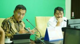 Bupati Solsel Khairunas saat audiensi dengan BWS Sumatera V, Senin (18/9/2023). (Humas Solsel)