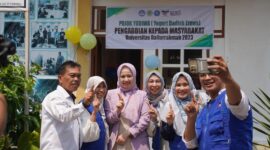 Tim PKM Unbrah meresmikan Pojok Yodiwa di Kantor Lurah Ganting, Kecamatan Padang Panjang Timur, Rabu (27/9/2023). (Kominfo Padang Panjang)