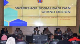 Workshop Sosialisasi dan Grand Desain Penyusunan RPB dan RPKB, Jumat (15/9/2023). (Diskominfo Padang)