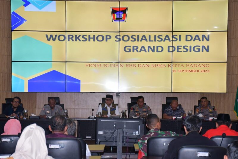 Workshop Sosialisasi dan Grand Desain Penyusunan RPB dan RPKB, Jumat (15/9/2023). (Diskominfo Padang)