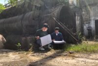 Mahasiswa Prodi Arsitektur UBH kuliah Dasar Desain I di kawasan Pabrik Indarung I PT Semen Padang. (Humas Semen Padang)