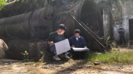 Mahasiswa Prodi Arsitektur UBH kuliah Dasar Desain I di kawasan Pabrik Indarung I PT Semen Padang. (Humas Semen Padang)