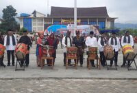 Wali Kota Padang Hendri Septa mencanangkan mata pelajaran muatan lokal Keminangkabauan, Selasa (19/9/2023). 