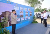 Presiden Jokowi groundbreaking pembangunan gedung Polres Khusus Kawasan  IKN, di Kabupaten Penajam Paser Utara, Kaltim, Kamis (21/12/2023). (BPMI Setpres/Muchlis Jr)