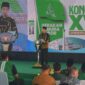 Presiden Jokowi meresmikan pembukaan Kongres XVI GP Ansor, di Pelabuhan Tanjung Priok, Jakarta Utara, DKI Jakarta, Jumat (2/2/2024). (Humas Setkab/Rahmat)