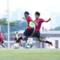 Tim U-20 Indonesia menutup pemusatan latihan (TC) dengan melakoni laga internal game di Lapangan A Senayan, Jakarta, Jumat (9/2/2024). (PSSI)