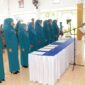 Pelantikan 8 orang Ketua TP PKK Kecamatan di Palanta Kediaman Resmi Wali Kota Padang, Kamis (14/3/2024) pagi. (Foto: Prokopim Padang)