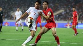 Aksi Marselino Ferdinan di laga Timnas Indonesia vs Vietnam pada laga keempat Grup F Putaran Kedua Kualifikasi Piala Dunia 2026 Zona Asia di Stadion My Dinh, Hanoi, pada Selasa (26/3/2024). (Foto: PSSI)