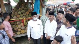 Bupati Solok Selatan Khairunas bersama rombongan meninjau Festival Durian. (Foto: Humas Pemkab Solsel)