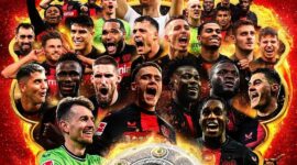 Bayer Leverkusen menorehkan sejarah dengan menjuarai Bundesliga musim 2023/2024. (Foto: IG bayer04fussball)