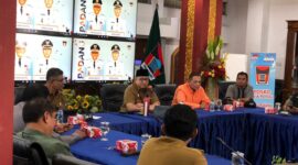 Sekda Padang Andree Algamar saat rapat koordinasi persiapan pelaksanaan iven GSNA ke-VIII di Rumah Dinas Wali Kota Padang, Selasa (23/4/2024). (Foto: PROKOPIM PADANG)