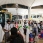 Kedatangan jemaah haji Indonesia di Bandara King Abdul Aziz Jeddah. (Foto: Kemenag  Bang Mawar)
