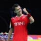 Jonatan mengalahkan Wang Tzu Wei untuk membawa Indonesia menang 3-0 atas Taiwan. (Foto: PBSI)