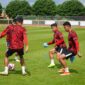 Tim U-23 melakoni latihan perdana di Stade Leo Lagrange, Prancis pada Senin (6/5/2024). (PSSI)