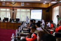 Rapat Khusus Penanganan Bencana Banjir Lahar Dingin Marapi di Balai Sidang Istana Bung Hatta, Kamis (16/5/2024). (Foto: Diskominfo Padang)