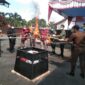 Pemusnahan barang bukti kasus kejahatan pidana umum yang telah dinyatakan berkekuatan hukum tetap periode Januari hingga Juni 2024. (Foto: AMC)