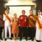 Kepala DP3AP2KB Kota Padang Eri Sendjaya, Kabid Pemenuhan Hak Anak, Ade Yonanda Irza dan Wali Kota Cilik dan Wakil Wali Kota Cilik 2023.