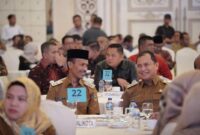 Wabup Solsel H. Yulian Efi menghadiri Rakor Kesiapan Penyelenggaraan Pilkada Serentak Tahun 2024 di Wilayah Sumatera. (Foto: Prokopim Pemkab Solsel)