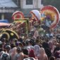 Prosesi Tabuik Naiak Pangkek dalam rangkaian Pesona Budaya Tabuik Piaman 2024. (Foto: Diskominfo Kota Pariaman)