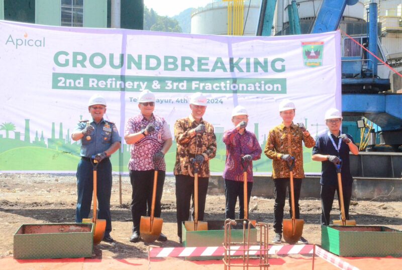 Pj Wako Padang Andree Algamar menghadiri groundbreaking refinery sekaligus fractionation plant PT PRC di kawasan Pelabuhan Teluk Bayur, Kamis (4/7/2024). (Foto: Prokopim Padang)