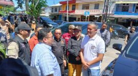 Ketua Bawaslu RI, Rahmat Bagja bersama Pj Wali Kota Pariaman, Roberia meninjau PSU calon anggota DPD RI Dapil Sumbar di Kota Pariaman, Sabtu (13/7/2024). (Foto: Diskominfo Kota Pariaman)