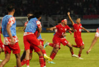 Pemain Timnas Indonesia U-19 meluapkan kegembiraan usai berhasil melaju ke final ASEAN U-19 Boys Championship 2024. (Foto: PSSI)