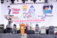 Ustad Dr. Suwandi menyampaikan tausiyahnya dalam tablig akbar yang digelar Pemko Pariaman, Minggu (7/7/2024). (Foto: Diskominfo Kota Pariaman)
