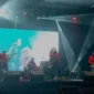 Dplus Band tampil menghibur para pengujung Padang Youth Creative Festival,  Minggu (4/8/2024).