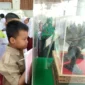 Para pengunjung menyaksikan benda artefak di Gedung Bagindo Aziz Chan Balaikota Padang, Rabu (7/8/2024). 