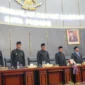 Pj Wali Kota Padang Andree Algamar mengikuti Sidang Paripurna Istimewa DPRD Padang dalam rangka memperingati HUT ke-355 Kota Padang di Gedung DPRD, Rabu (7/8/2024). (Foto: Prokopim Padang)