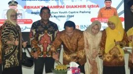 Perayaan HUT ke-62 PWRI Kota Padang di Gedung Youth Center Padang, Minggu (25/8/2024). (Foto: Prokopim Padang)