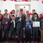 Pj Wali Kota Padang Andree Algamar bersama unsur Forkopimda dan pimpinan DPRD pada malam resepsi HUT Kemerdekaan. (Foto: Prokopim Padang)