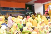 Pj Wali Kota Pariaman Roberia membuka pengajian tingkat wilayah Aisyiyah Sumbar. (Foto: Kominfo Pariaman)