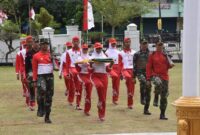 Anggota Paskibraka Kota Pariaman tengah mengintensifkan latihan untuk upacara pengibaran bendera 17 Agustus mendatang. (Foto: Kominfo Kota Pariaman)