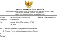 Pendaftaran CPNS 2024 dibuka 20 Agustus.