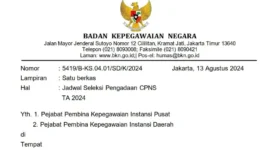 Pendaftaran CPNS 2024 dibuka 20 Agustus.