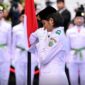 Calon anggota Paskibraka 2024 saat dikukuhkan menjadi Paskibraka oleh Presiden Jokowi. (Foto: BPIP RI)