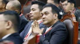 Pemohon yang diwakili oleh Said Salahudin selaku kuasa hukum saat pembacaan putusan Nomor 60/PUU-XXII/2024, Selasa (20/8/2024). (Foto: Humas MK/Bayu)