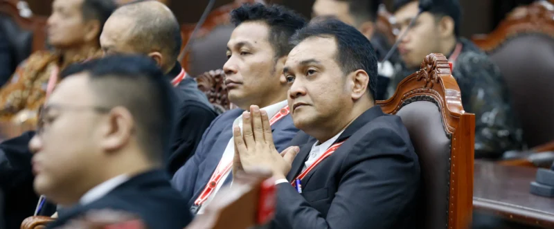 Pemohon yang diwakili oleh Said Salahudin selaku kuasa hukum saat pembacaan putusan Nomor 60/PUU-XXII/2024, Selasa (20/8/2024). (Foto: Humas MK/Bayu)