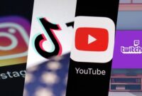 Foto kolase Instagram, TikTok, YouTube, dan Twitch. (CNBC Indonesia)