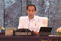 Presiden Jokowi memimpin Sidang Kabinet Paripurna (SKP) di Istana Garuda, IKN, Senin (12/8/2024). (Foto: Humas Setkab/Rahmat)