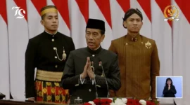 Presiden Joko Widodo (Jokowi) dalam Pidatonya pada Sidang Tahunan MPR RI dan Sidang Bersama DPR dan DPD RI Tahun 2024, di Gedung Nusantara I Kompleks Perkantoran MPR/DPR/DPD RI, Jakarta, Jumat (16/8/2024). (Foto: YouTube MPR RI)